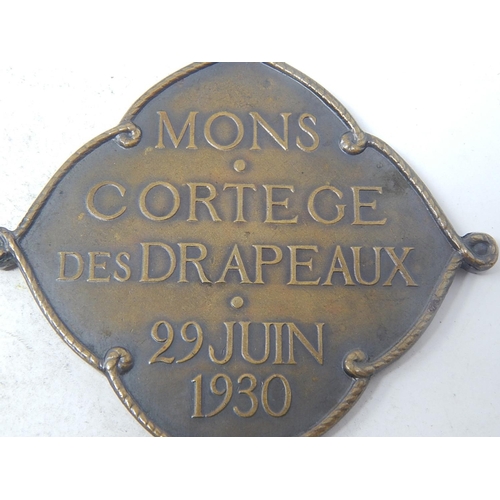 128 - A French Third Republic Medal from 1930 struck in Copper with accompanying papers