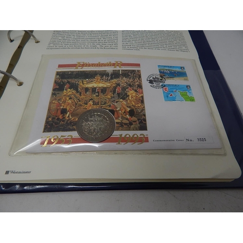 132 - Royal family Collection of 6 x Coin Covers plus some Mint Blocks of stamps, covers, etc housed in bl... 