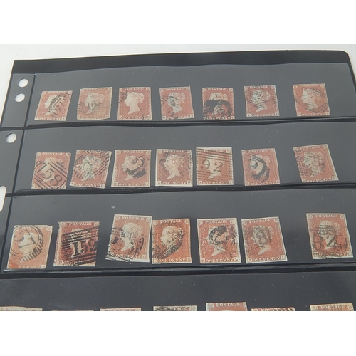134 - Collection of Queen Victoria Penny Reds IMPERFORATE x 42 housed on a Hagner sheet originally acquire... 