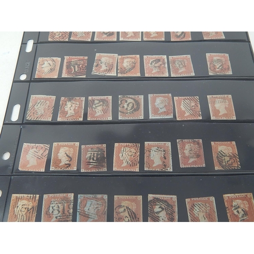134 - Collection of Queen Victoria Penny Reds IMPERFORATE x 42 housed on a Hagner sheet originally acquire... 