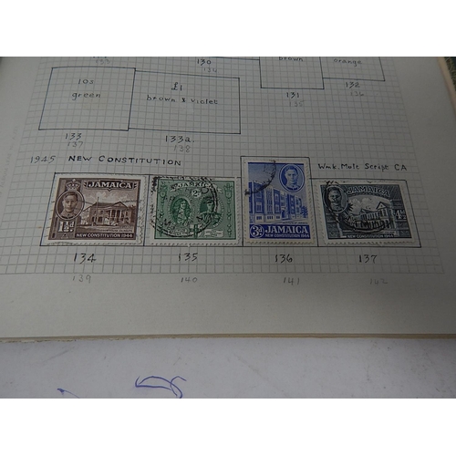 142 - Extensive Jamaica collection housed in vintage green album
