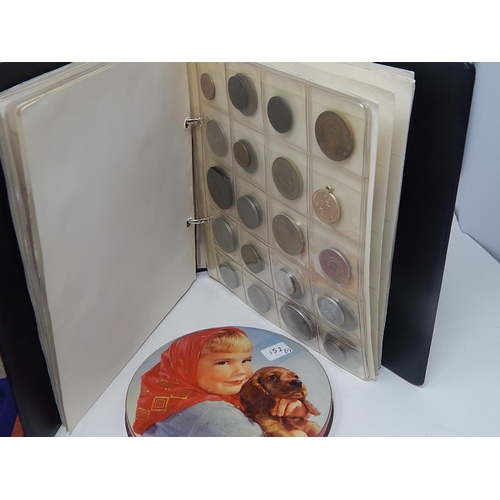 152 - A collectors coin box containing a tray of 12 x 1972 Silver Wedding Crowns, and a tray of 12 x 1977 ... 