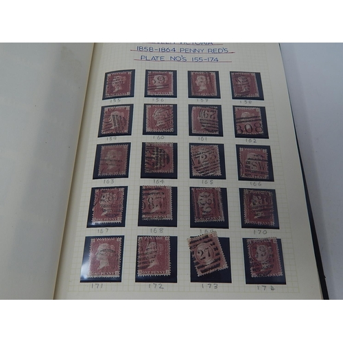 156 - An old-time collection of GB Stamps from 1841 1d Red, 2d Blue; complete run of 1d Reds from Plate 71... 
