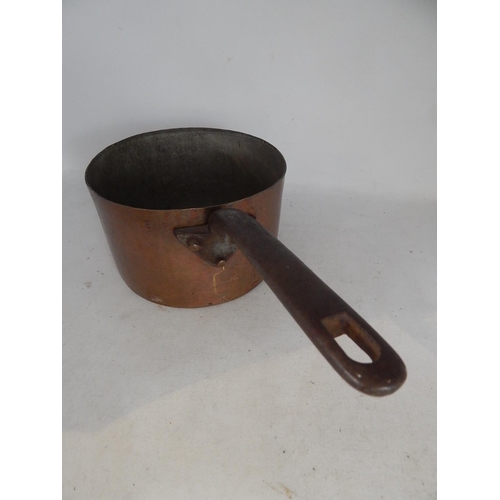 602 - RAF INTEREST: Copper Saucepan: Impressed RAF HALTON.