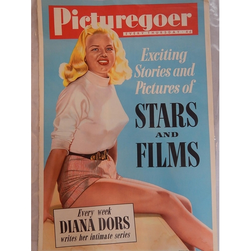 605 - Four 1950's Newsagents Advertising Posters: John Bull: Diana Dors etc: Each Measuring 76cm x 51cm