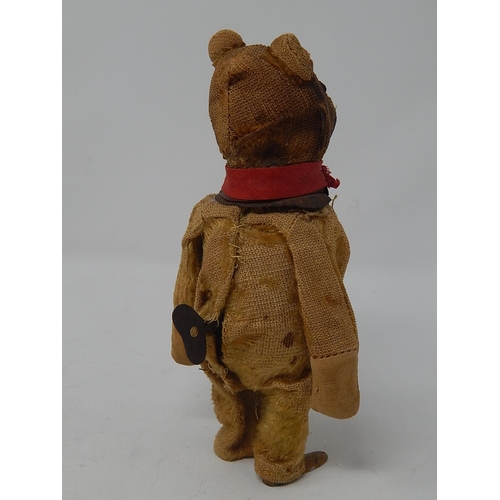 607 - WANTED: NEW HOME: Charming Early C20th German Clockwork Bear in Need of A New Home: Measures 17cm Hi... 