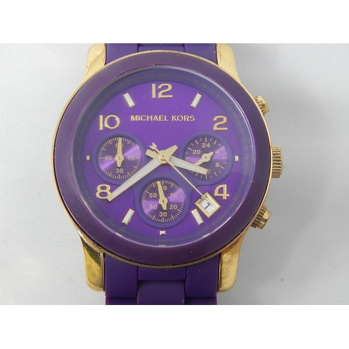 499C - MICHAEL KORS: Chronograph Wristwatch with Date Aperture: Working when catalogued