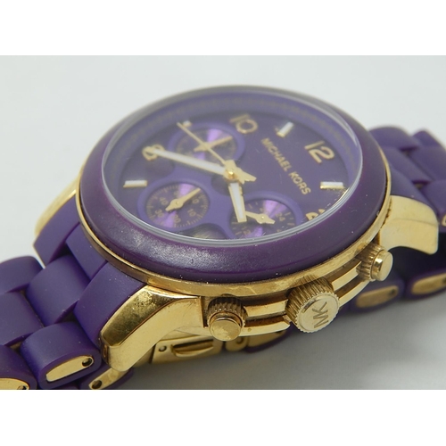 499C - MICHAEL KORS: Chronograph Wristwatch with Date Aperture: Working when catalogued