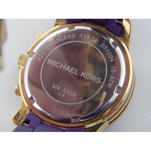 499C - MICHAEL KORS: Chronograph Wristwatch with Date Aperture: Working when catalogued