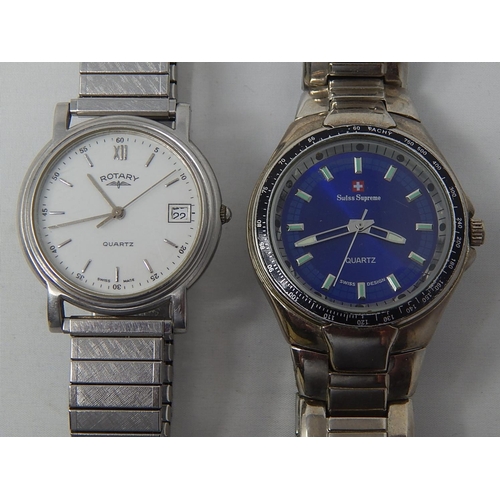 499E - SWISS SUPREME: Gentleman's Wristwatch: Working when catalogued together with a Gents Rotary Wristwat... 