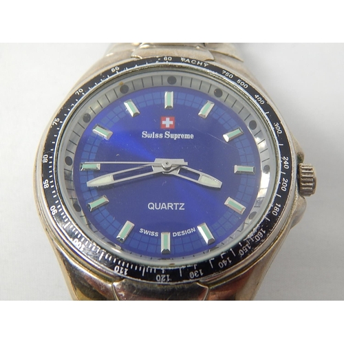 499E - SWISS SUPREME: Gentleman's Wristwatch: Working when catalogued together with a Gents Rotary Wristwat... 