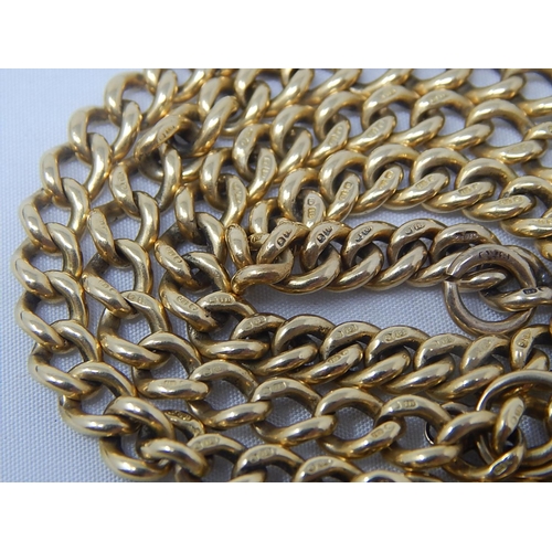 216 - 18ct Gold Watch Chain: Hallmarked on Every Link: Weight 40g