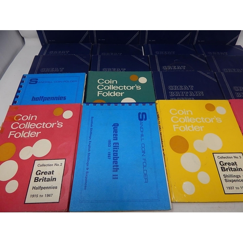 1 - A large collection of coins housed in vintage Whitman and other folders, together with some empty fo... 