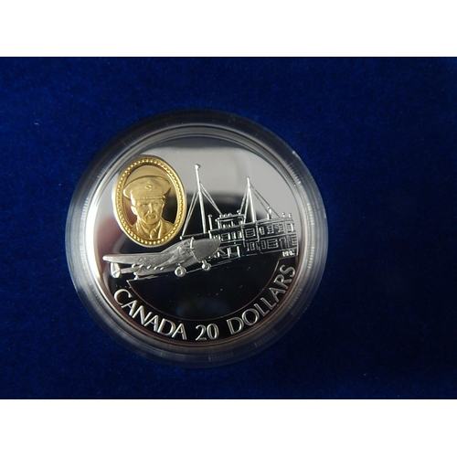 23 - Canada's Early years of aviation 10 silver $20 gold enhanced coins, all housed in their original cas... 