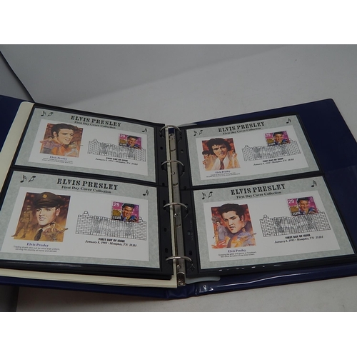 26 - Collection of Elvis Presley Limited edition stamps and coin covers including solid silver medallion