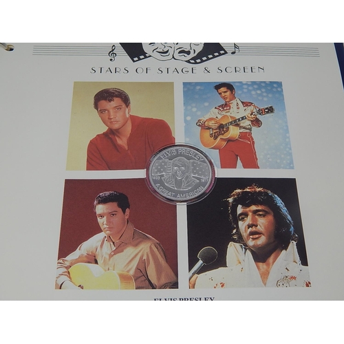 26 - Collection of Elvis Presley Limited edition stamps and coin covers including solid silver medallion