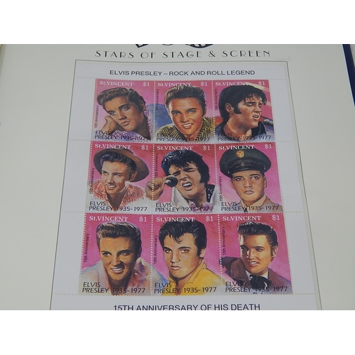 26 - Collection of Elvis Presley Limited edition stamps and coin covers including solid silver medallion