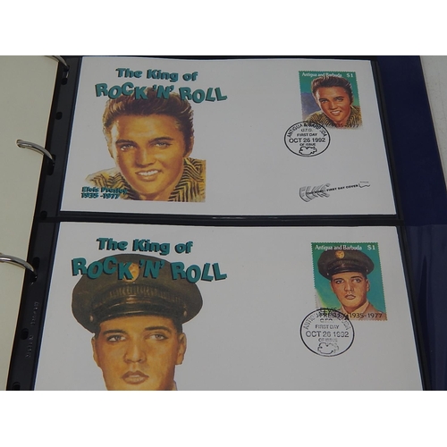 26 - Collection of Elvis Presley Limited edition stamps and coin covers including solid silver medallion