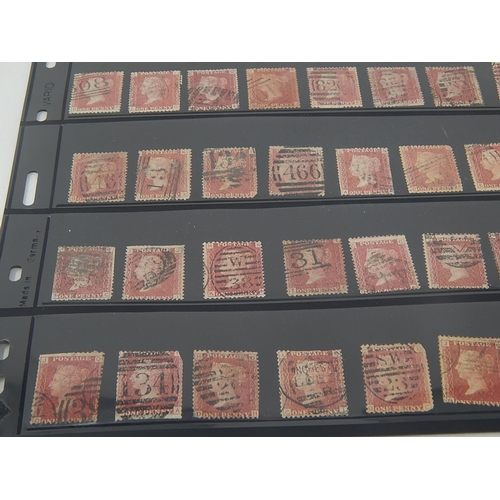28 - Collection of 90 x Queen Victoria Penny reds, all plate 101