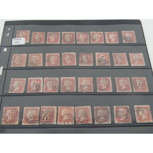 29 - Collection of 87 x Queen Victoria Penny red's, all plate 102