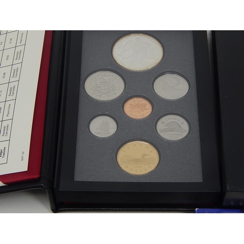 32 - USA Proof Set 1995; USA Proof Set 2000; Royal Canadian Mint birds Solid Silver Coin Collection in ca... 