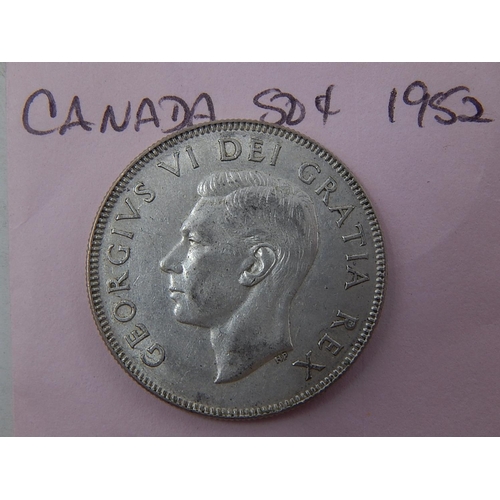 34 - Collection of Canada Silver 50 cents 1940 (2), 1941, 1942, 1943, 1950, 1951, 1952, 1953, 1956, 1957,... 