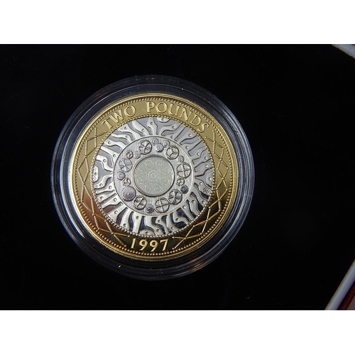 44 - 1998 Silver Proof 50p; 1990 Silver Piedfort 5 pence; 1998 Silver proof Britannia 20 pence; 1997 Silv... 