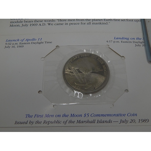 47 - Collection of 6 Solid Bronze Discovery Series Medals; Republic of Marshall Islands 1969 First Men on... 