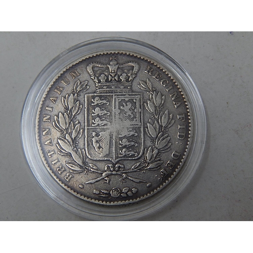 51 - Victoria Young Head Silver Crown 1845 about Very Fine