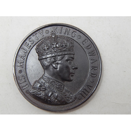 57 - Extremely Rare Edward VIII 1937 Coronation Medallion in original card case of issue, this is the Kin... 