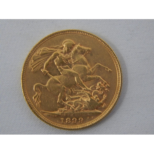 252 - Queen Victoria Full Gold Sovereign 1899