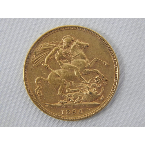 253 - Queen Victoria Full Gold Sovereign 1896