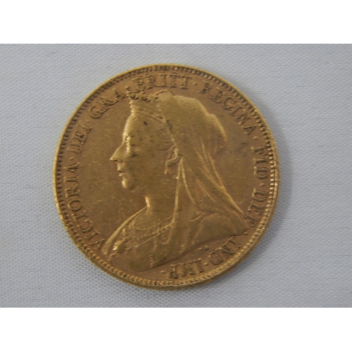 255 - Queen Victoria Full Gold Sovereign 1899