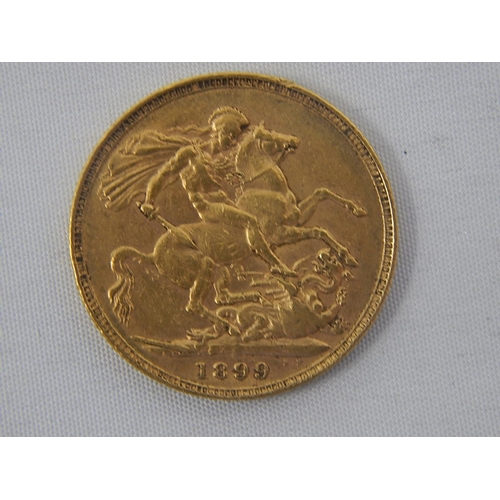 255 - Queen Victoria Full Gold Sovereign 1899