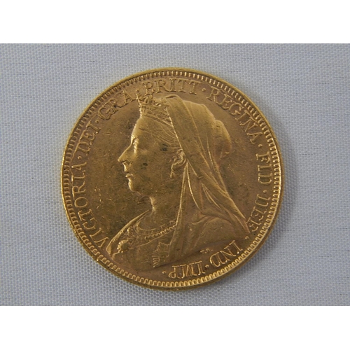 256 - Queen Victoria Full Gold Sovereign 1901