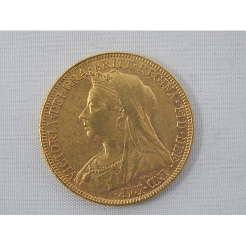 257 - Queen Victoria Full Gold Sovereign 1893