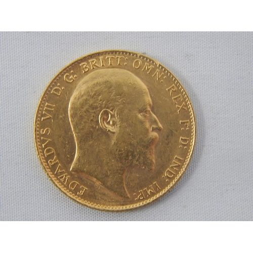 261 - King Edward VII Full Gold Sovereign 1906