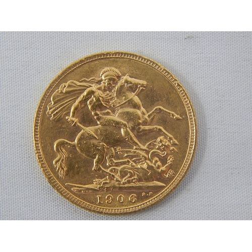 261 - King Edward VII Full Gold Sovereign 1906