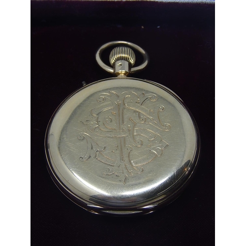 267 - 18ct Gold Gentleman's Half Hunter Pocket Watch with White Enamel Dial & Subsidiary Seconds Dial by P... 