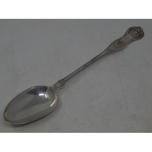 283 - Victorian Silver Kings Pattern Basting Spoon: Hallmarked London 1859 by Francis Higgins III: Measure... 