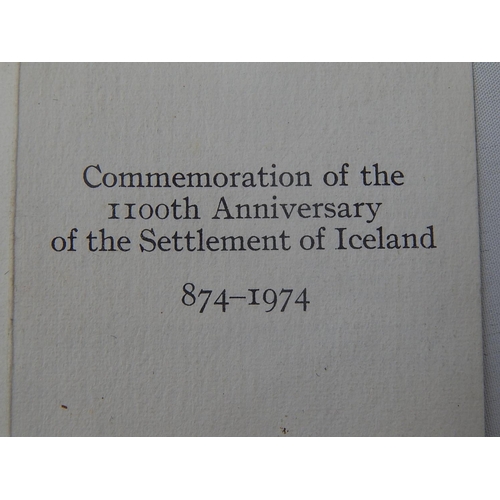 245 - Iceland 1974 Silver Proof (2) Coin Set Commemorating The 1100th Anniverssary of The Settlement of Ic... 