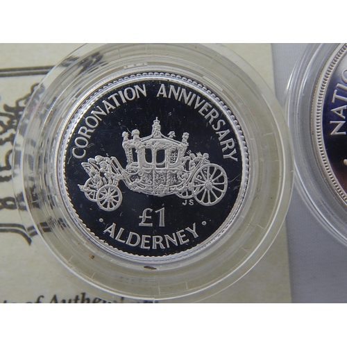 249 - Two Silver Proof £1 Coins With COA's Together with a Silver Proof £2 Coin. All Encapsulated.