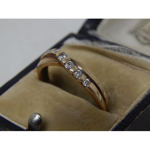 320 - 9ct Gold Diamond Set Ring 0.33ct: Ring Size S: