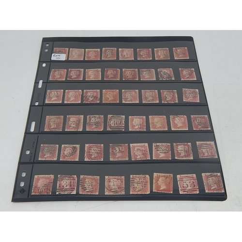 216 - Collection of 90 x Queen Victoria Penny reds, all plate 101