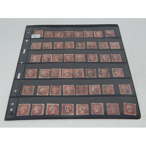 217 - Collection of 87 x Queen Victoria Penny red's, all plate 102