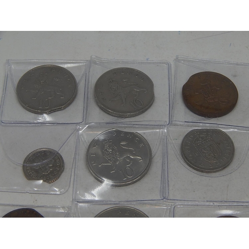 225 - Collection of 14 x Mis-Strike coins (should not have been allowed into circulation)