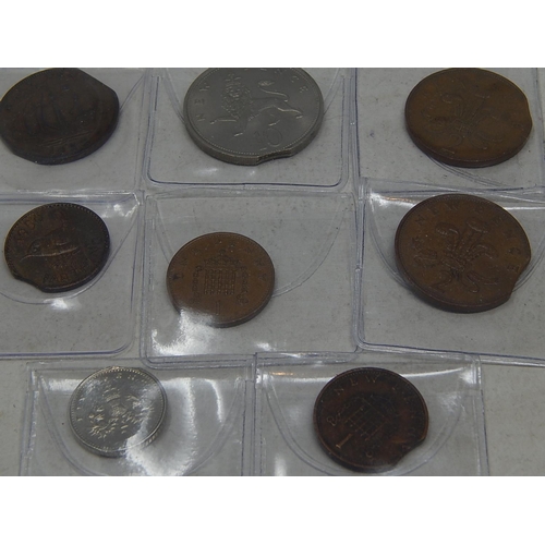 225 - Collection of 14 x Mis-Strike coins (should not have been allowed into circulation)