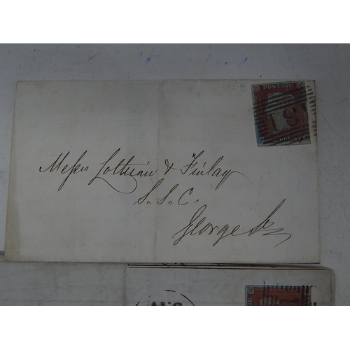 231 - Group of 3 x Victorian Penny Reds on covers postmarked May 18 1849;  August 26 1849; October 6 1870 ... 