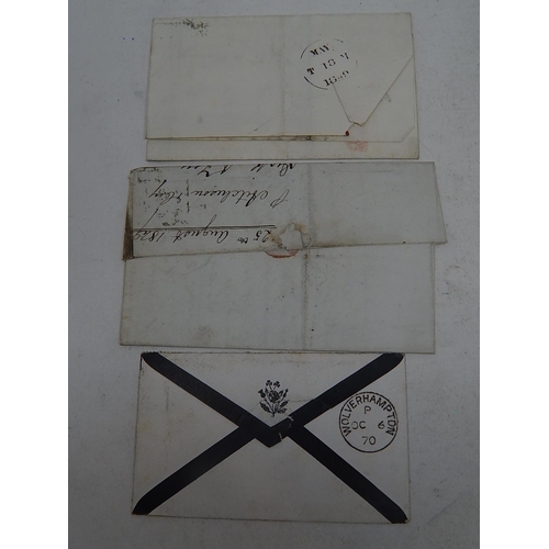 231 - Group of 3 x Victorian Penny Reds on covers postmarked May 18 1849;  August 26 1849; October 6 1870 ... 