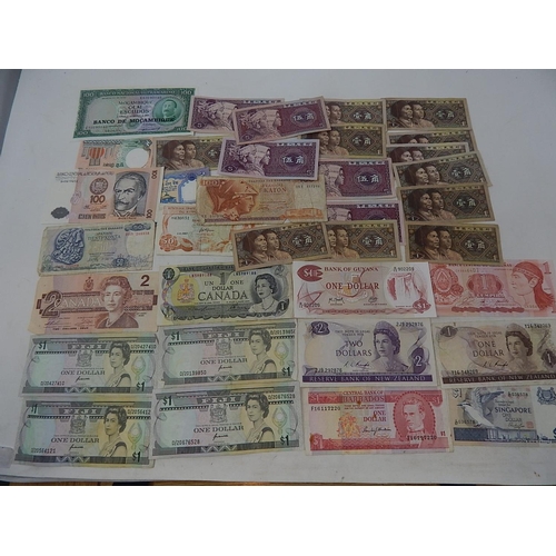 238 - Dollar Banknotes together with world banknotes.